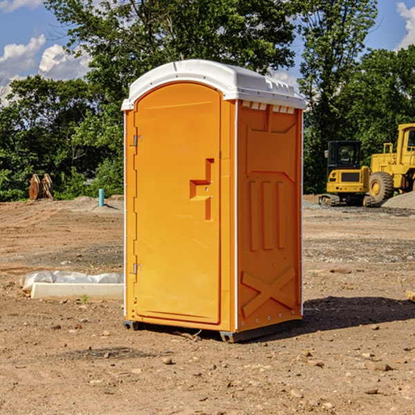 how often are the portable restrooms cleaned and serviced during a rental period in Treasure County MT